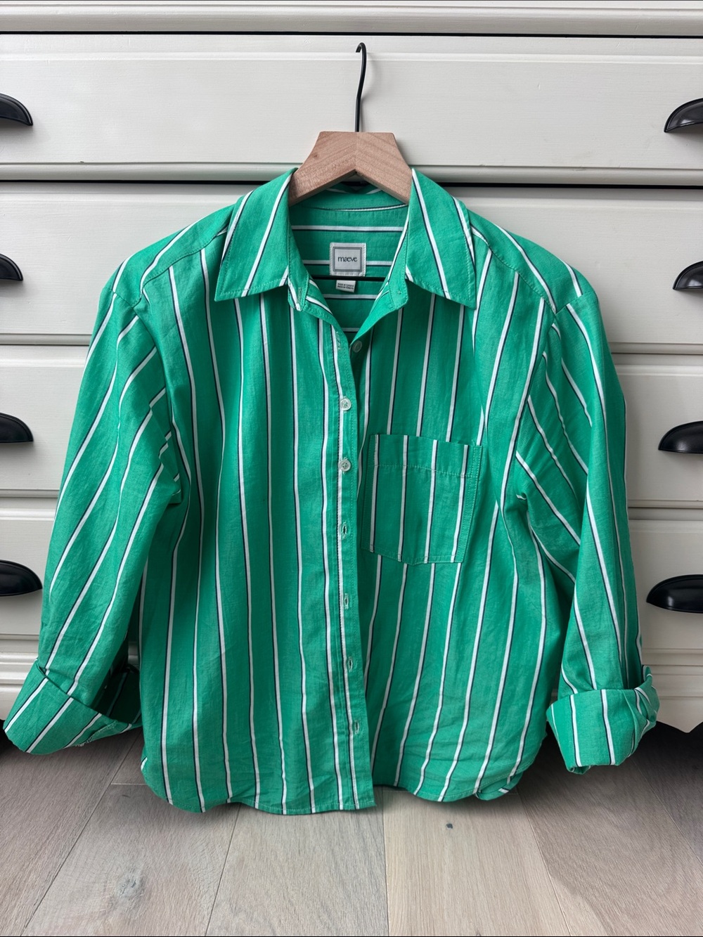 Maeve Anthropologie shrunken bennet button down
